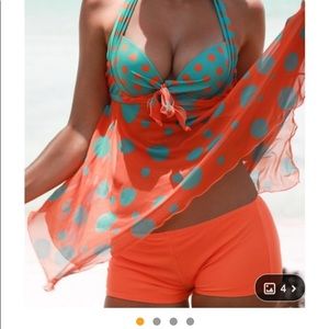 Polka dot boy short tankini set